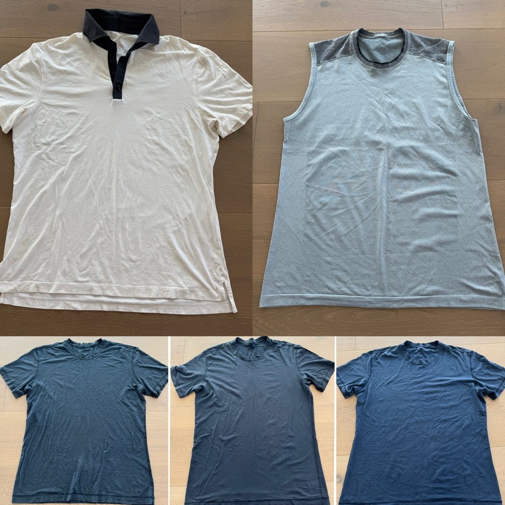 5 lululemon athletica men’s shirts XL